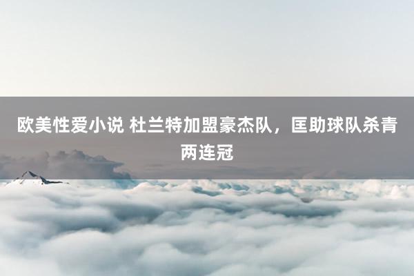 欧美性爱小说 杜兰特加盟豪杰队，匡助球队杀青两连冠