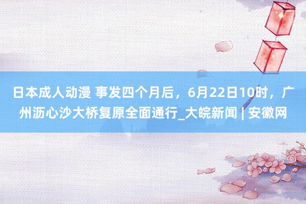 日本成人动漫 事发四个月后，6月22日10时，广州沥心沙大桥复原全面通行_大皖新闻 | 安徽网