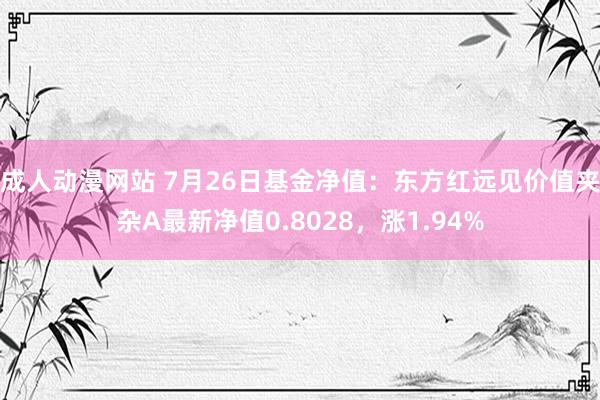 成人动漫网站 7月26日基金净值：东方红远见价值夹杂A最新净值0.8028，涨1.94%