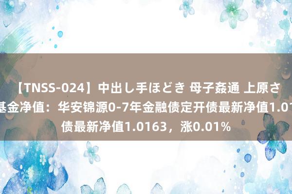 【TNSS-024】中出し手ほどき 母子姦通 上原さゆり 7月26日基金净值：华安锦源0-7年金融债定开债最新净值1.0163，涨0.01%