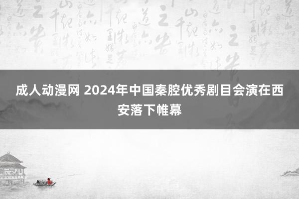 成人动漫网 2024年中国秦腔优秀剧目会演在西安落下帷幕