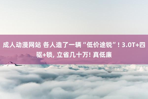 成人动漫网站 各人造了一辆“低价途锐”! 3.0T+四驱+锁, 立省几十万! 真低廉