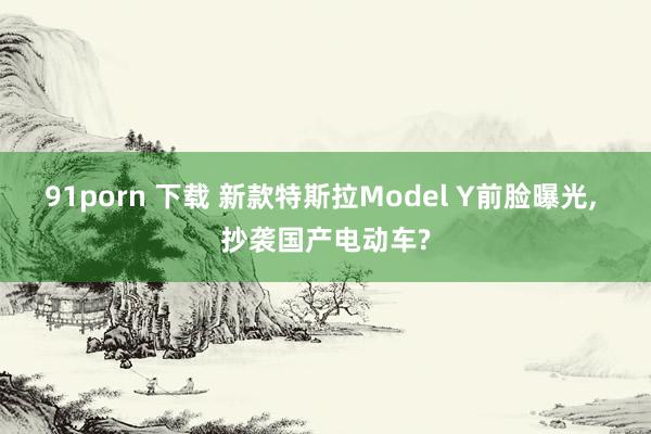 91porn 下载 新款特斯拉Model Y前脸曝光, 抄袭国产电动车?