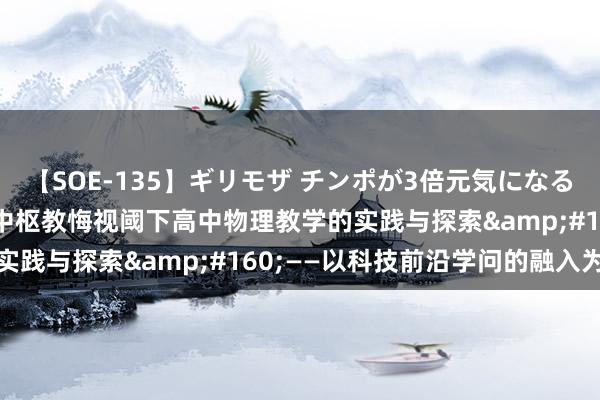 【SOE-135】ギリモザ チンポが3倍元気になる励ましセックス Ami 中枢教悔视阈下高中物理教学的实践与探索&#160;——以科技前沿学问的融入为例