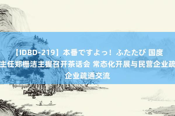 【IDBD-219】本番ですよっ！ふたたび 国度发改委主任郑栅洁主握召开茶话会 常态化开展与民营企业疏通交流