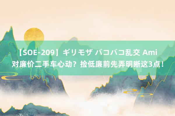 【SOE-209】ギリモザ バコバコ乱交 Ami 对廉价二手车心动？捡低廉前先弄明晰这3点！